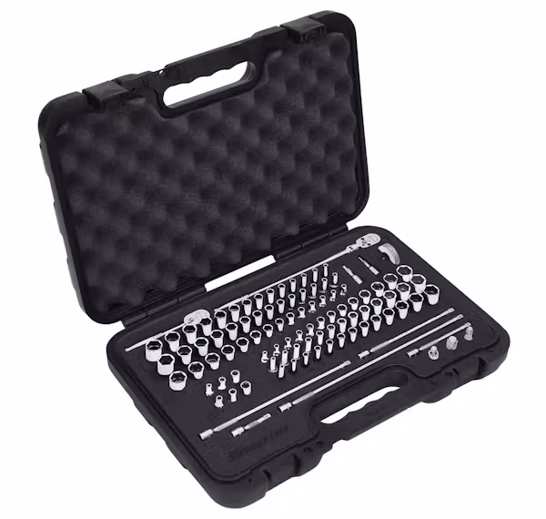 1100TMPBFR 100 pc 1/4" Drive 6-Point Metric/SAE General Service Set with PRO-FI™ Organization (Red) - Image 1