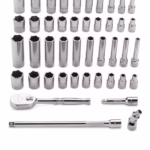 44 pc 1/4" Drive 6-Point Metric/SAE General Service Set (Red)