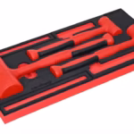 3 pc Soft Grip Dead Blow Hammer Set with PRO-FI™ Organization (16, 32, 56 oz) (Red)