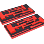 6 pc Soft Grip Dead Blow Hammer Set with PRO-FI™ Organization (Red)