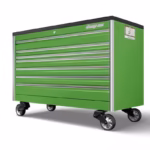68" Seven-Drawer Single Bank EPIQ™ Series Stainless Steel PowerTop™ with LED LIght Roll Cab (Extreme Green)
