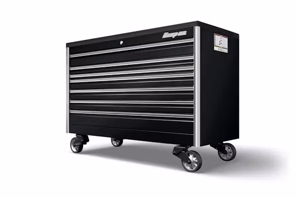 KERN681A7PC 68" Seven-Drawer Single Bank EPIQ™ Series Bed Liner Top Roll Cab (Gloss Black) - Image 1