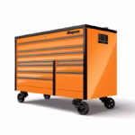 68" 10-Drawer Double-Bank EPIQ™ Series Bed LIner PowerTop™ Roll Cab with SpeeDrawer (Electric Orange with Black Trim and Blackout Details)