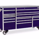 84" 16-Drawer Triple-Bank EPIQ™ Series Stainless Steel Top Roll Cab (Plum Radical Purple)