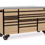 84" 16-Drawer Triple-Bank EPIQ™ Series Stainless Steel Top Roll Cab (Combat Tan with Black Trim and Blackout Details)