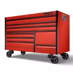 68" Nine-Drawer Double-Bank EPIQ™ Series Roll Cab with PowerDrawer and SpeeDrawer (Candy Apple with Blackout Details)