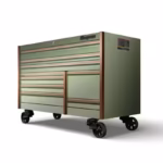 68" Nine-Drawer Double-Bank EPIQ™ Series Roll Cab with PowerDrawer and SpeeDrawer (Combat Green with Copper Trim and Blackout Details)