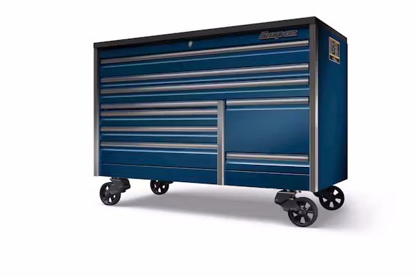 KETP682A7BVF 68" Nine-Drawer Double-Bank EPIQ™ Series Roll Cab with PowerDrawer and SpeeDrawer (Midnight Blue, Titanium Trim and Blackout Details and Bed Liner Top) - Image 1
