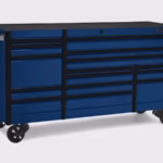 84" 15-Drawer Triple-Bank EPIQ™ Series Roll Cab with PowerDrawer (Royal Blue with Black Trim and Blackout Details)