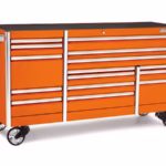 84" 15-Drawer Triple-Bank EPIQ™ Series Roll Cab with PowerDrawer (Electric Orange)