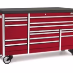 84" 15-Drawer Triple-Bank EPIQ™ Series Bed Liner Top Roll Cab with PowerDrawer (Candy Apple Red)