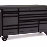 84" 15-Drawer Triple-Bank EPIQ™ Series Bed Liner Top Roll Cab with PowerDrawer (Storm Gray with Black Trim and Blackout Details)