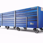 144" 22 Drawer Four Bank EPIQ™ Series Roll Cab with PowerDrawer (Royal Blue)