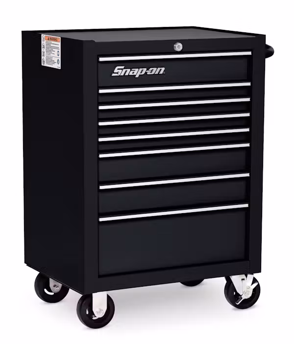 KRA4008FPC 26" Eight-Drawer Single Bank Heritage Series Roll Cab (Gloss Black) - Image 1