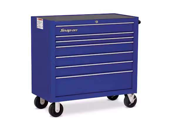 KRA4107FPCM 40" Seven-Drawer Single Bank Heritage Series Roll Cab (Royal Blue) - Image 1