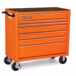 40" Seven-Drawer Single Bank Heritage Series Roll Cab (Electric Orange)