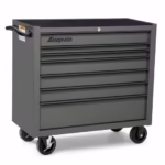 40" Seven-Drawer Single Bank Heritage Series Roll Cab (Storm Gray w/Black Trim)