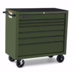 40" Seven-Drawer Single Bank Heritage Series Roll Cab (Combat Green w/Black Trim)
